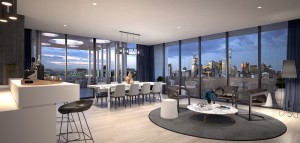 DREAM LIVING: Blue Earth Group's Gravity Tower will have the style to match its prime location. Picture: PLUS ARCHITECTURE